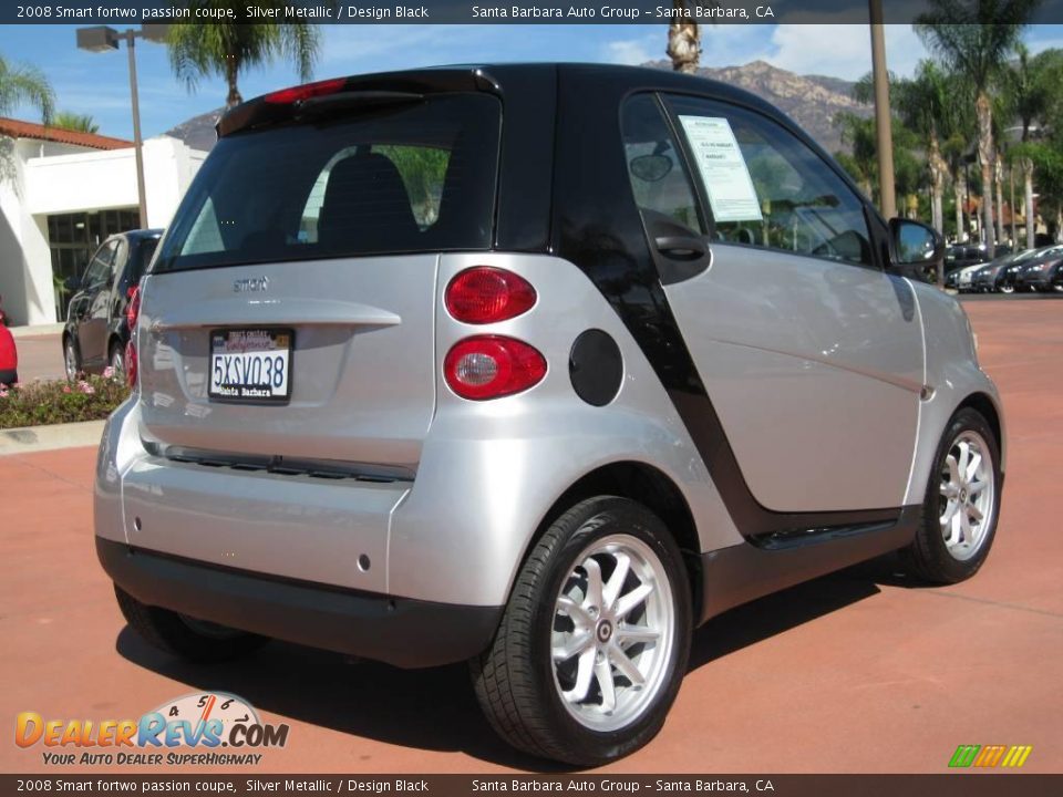 2008 Smart fortwo passion coupe Silver Metallic / Design Black Photo #4