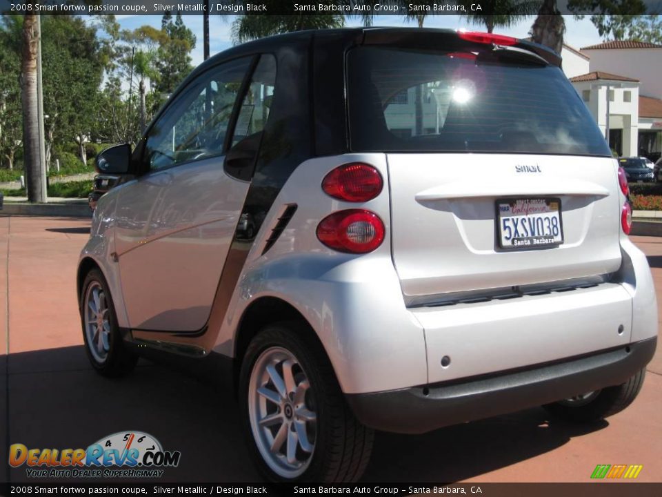 2008 Smart fortwo passion coupe Silver Metallic / Design Black Photo #6