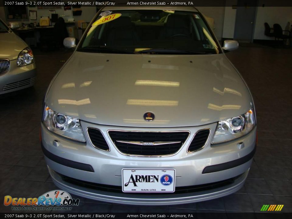 2007 Saab 9-3 2.0T Sport Sedan Silver Metallic / Black/Gray Photo #3