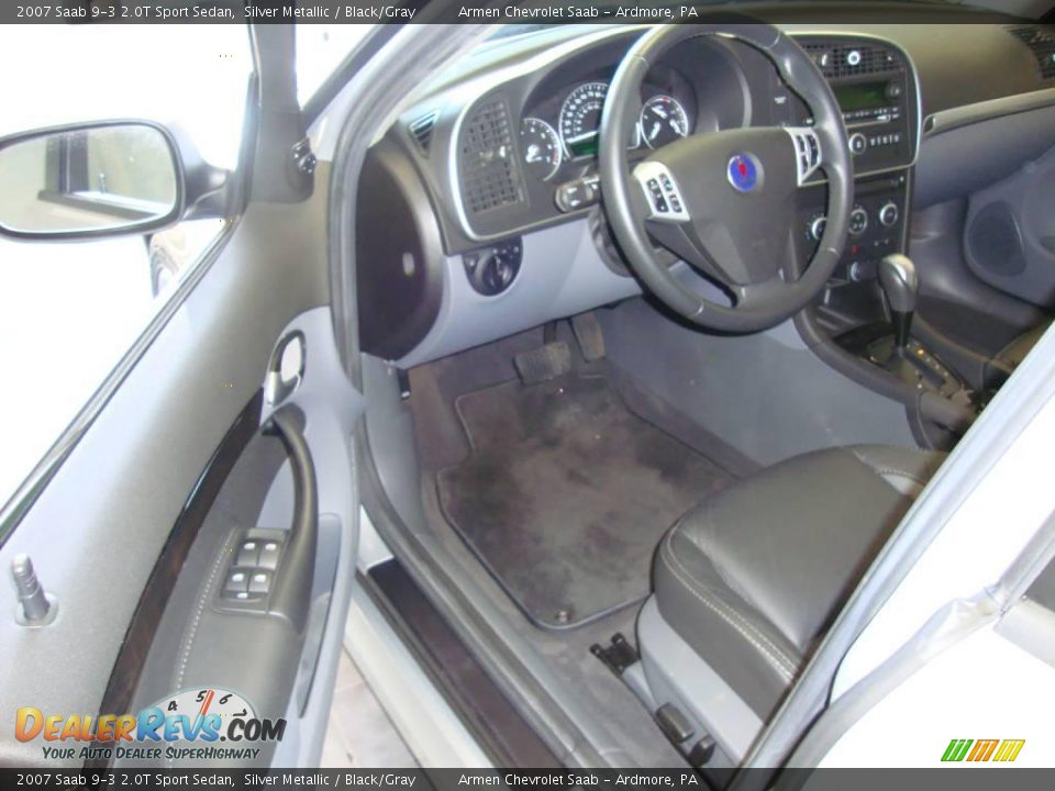 2007 Saab 9-3 2.0T Sport Sedan Silver Metallic / Black/Gray Photo #11