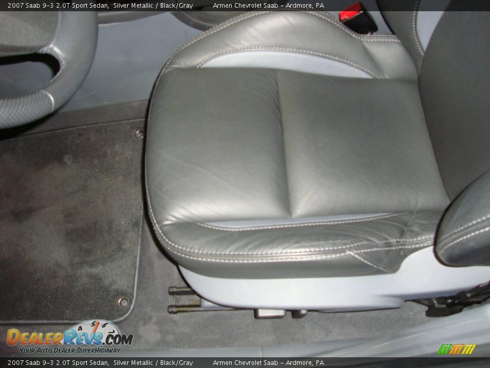2007 Saab 9-3 2.0T Sport Sedan Silver Metallic / Black/Gray Photo #14