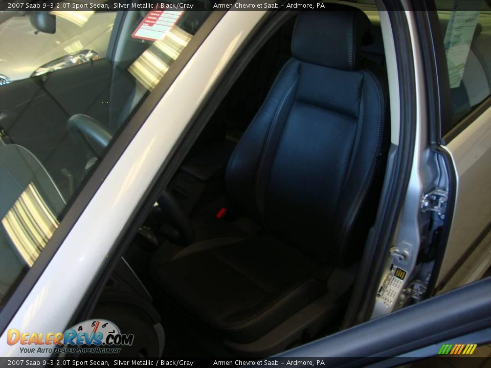 2007 Saab 9-3 2.0T Sport Sedan Silver Metallic / Black/Gray Photo #15