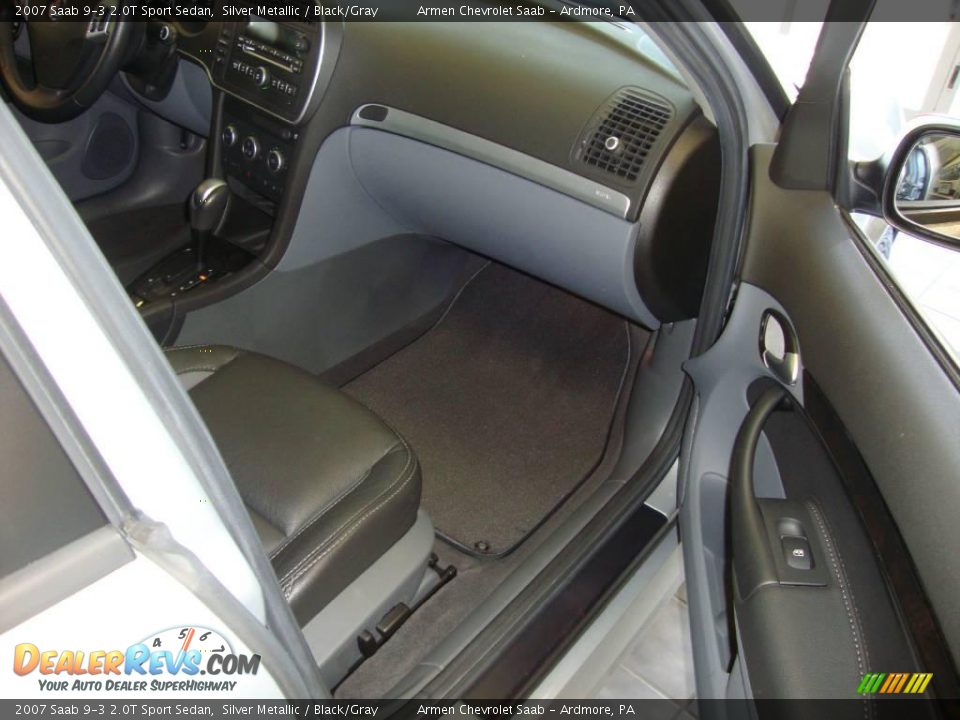 2007 Saab 9-3 2.0T Sport Sedan Silver Metallic / Black/Gray Photo #17