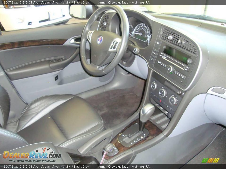 2007 Saab 9-3 2.0T Sport Sedan Silver Metallic / Black/Gray Photo #18