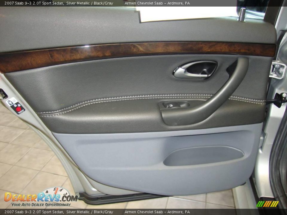 2007 Saab 9-3 2.0T Sport Sedan Silver Metallic / Black/Gray Photo #22
