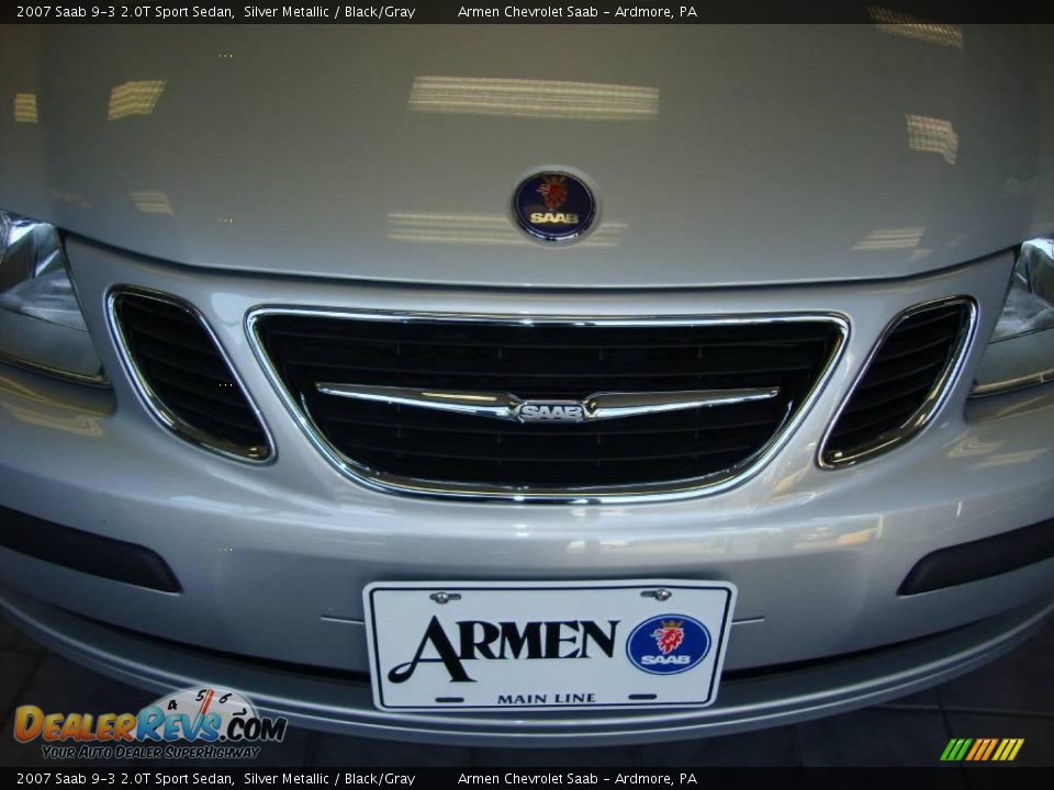 2007 Saab 9-3 2.0T Sport Sedan Silver Metallic / Black/Gray Photo #26