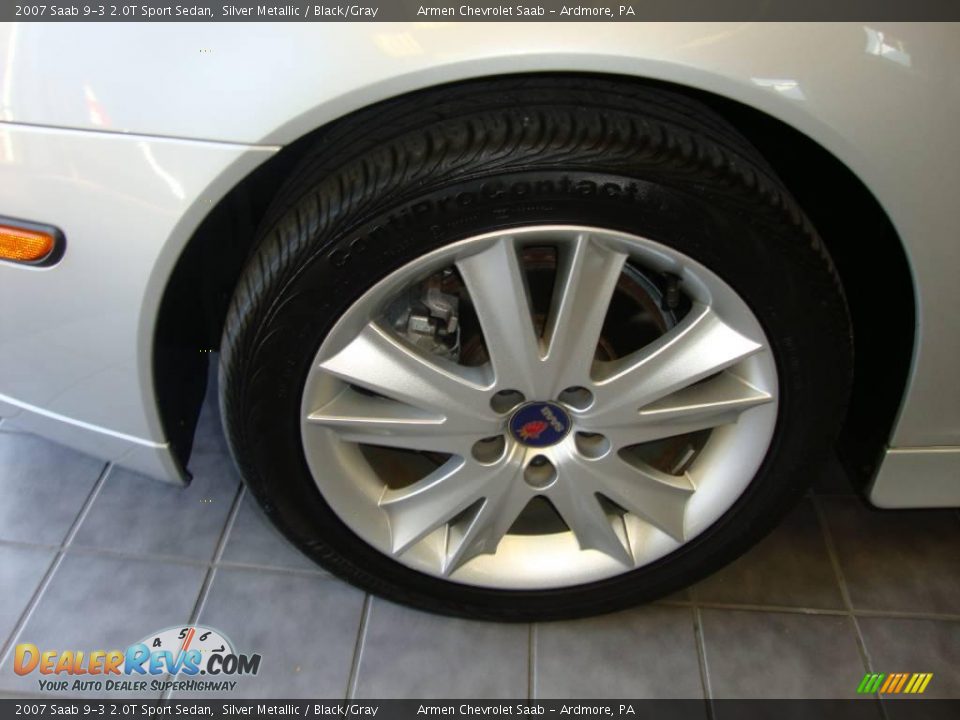2007 Saab 9-3 2.0T Sport Sedan Silver Metallic / Black/Gray Photo #27
