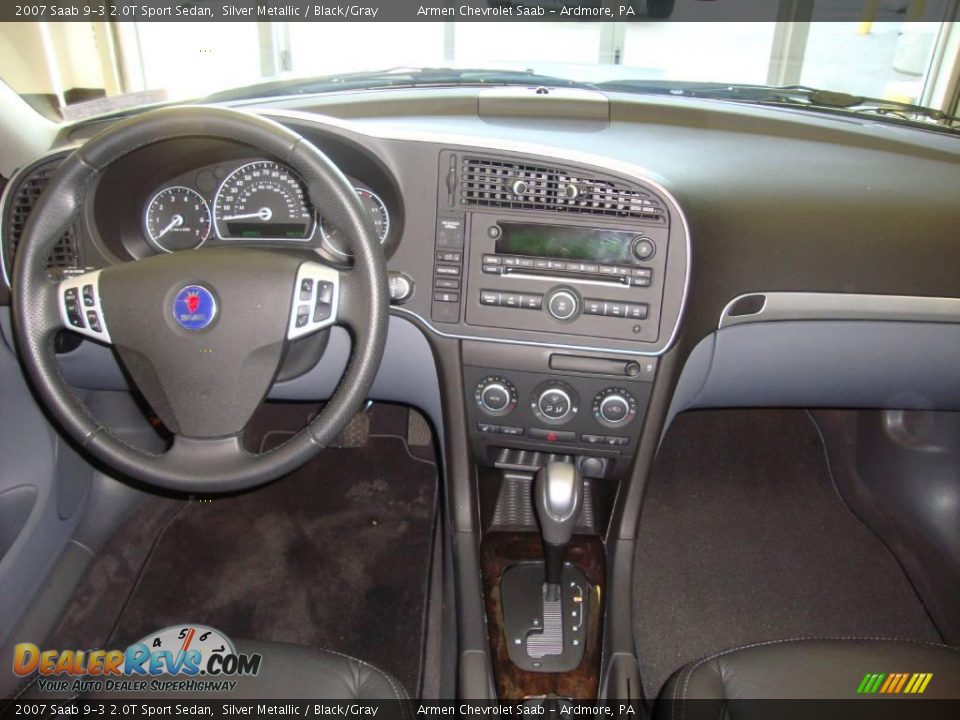 2007 Saab 9-3 2.0T Sport Sedan Silver Metallic / Black/Gray Photo #30