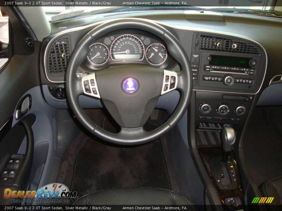 2007 Saab 9-3 2.0T Sport Sedan Silver Metallic / Black/Gray Photo #31