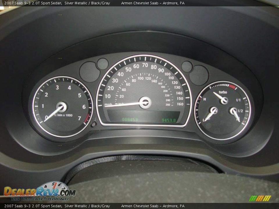 2007 Saab 9-3 2.0T Sport Sedan Silver Metallic / Black/Gray Photo #36