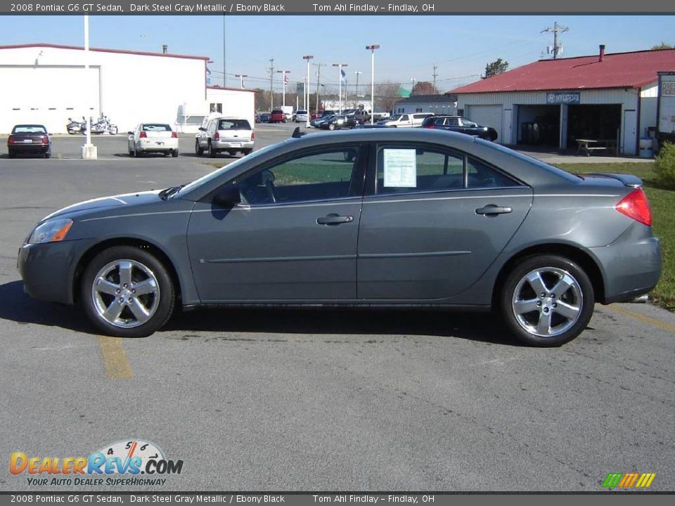 2008 Pontiac G6 GT Sedan Dark Steel Gray Metallic / Ebony Black Photo #2