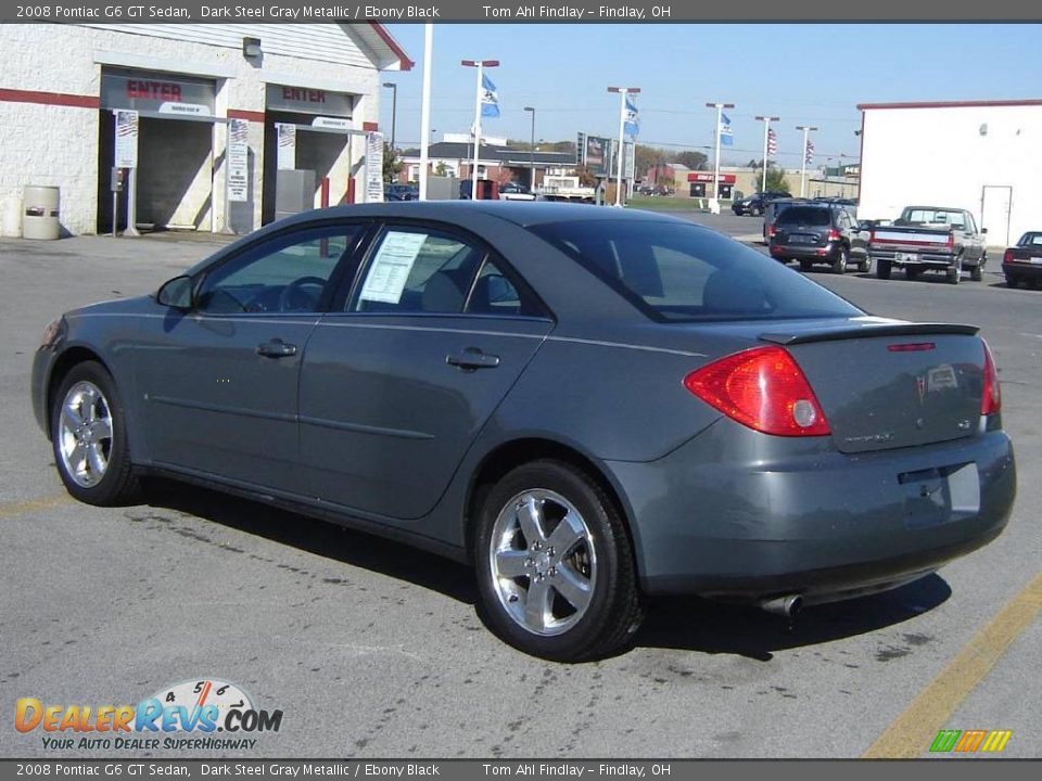 2008 Pontiac G6 GT Sedan Dark Steel Gray Metallic / Ebony Black Photo #3