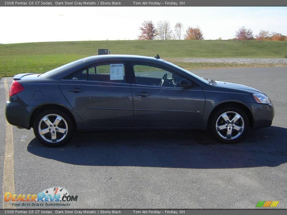 2008 Pontiac G6 GT Sedan Dark Steel Gray Metallic / Ebony Black Photo #6