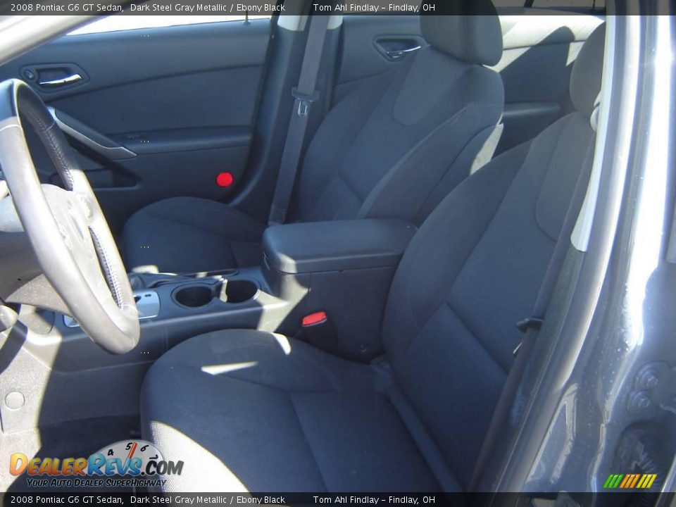 2008 Pontiac G6 GT Sedan Dark Steel Gray Metallic / Ebony Black Photo #9
