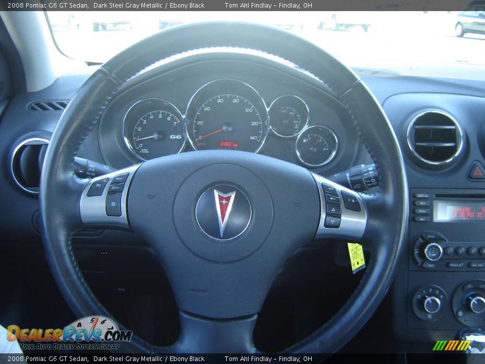 2008 Pontiac G6 GT Sedan Dark Steel Gray Metallic / Ebony Black Photo #12