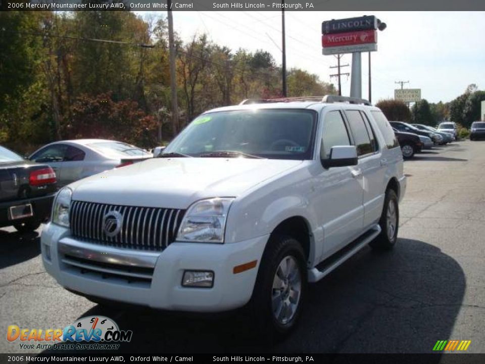 2006 Mercury Mountaineer Luxury AWD Oxford White / Camel Photo #1