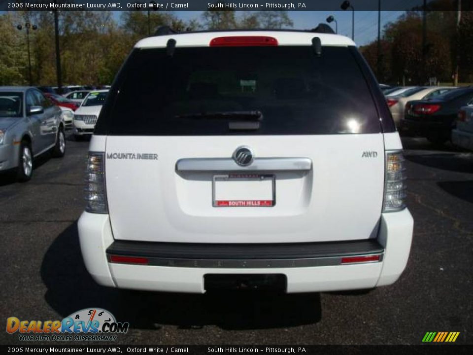 2006 Mercury Mountaineer Luxury AWD Oxford White / Camel Photo #3