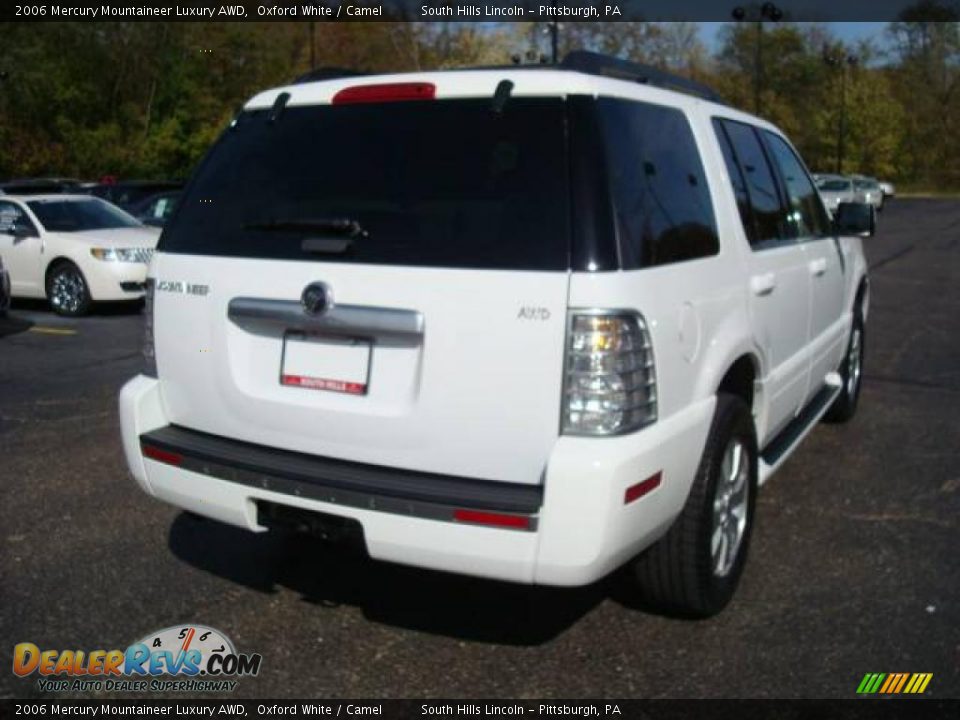 2006 Mercury Mountaineer Luxury AWD Oxford White / Camel Photo #4