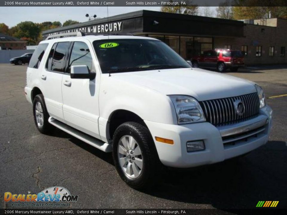 2006 Mercury Mountaineer Luxury AWD Oxford White / Camel Photo #5