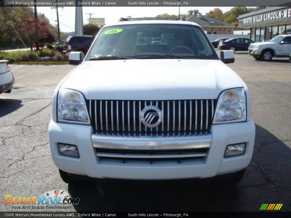 2006 Mercury Mountaineer Luxury AWD Oxford White / Camel Photo #6