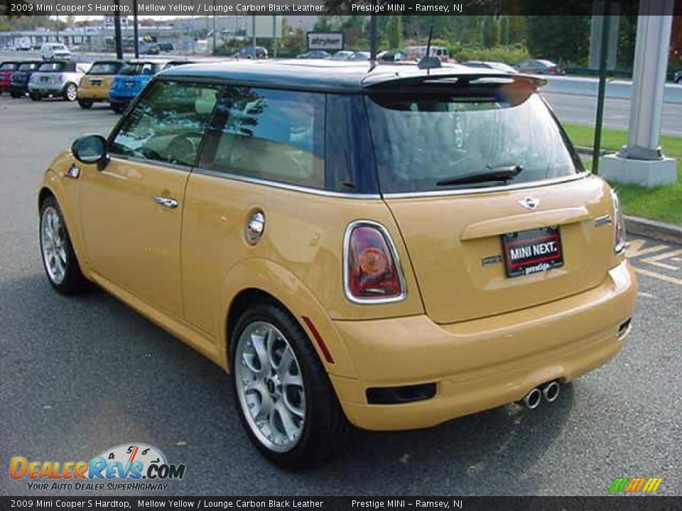 2009 Mini Cooper S Hardtop Mellow Yellow / Lounge Carbon Black Leather Photo #2
