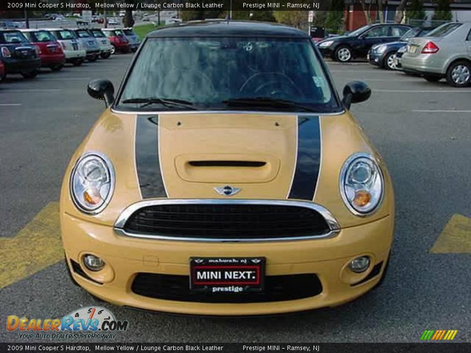 2009 Mini Cooper S Hardtop Mellow Yellow / Lounge Carbon Black Leather Photo #13