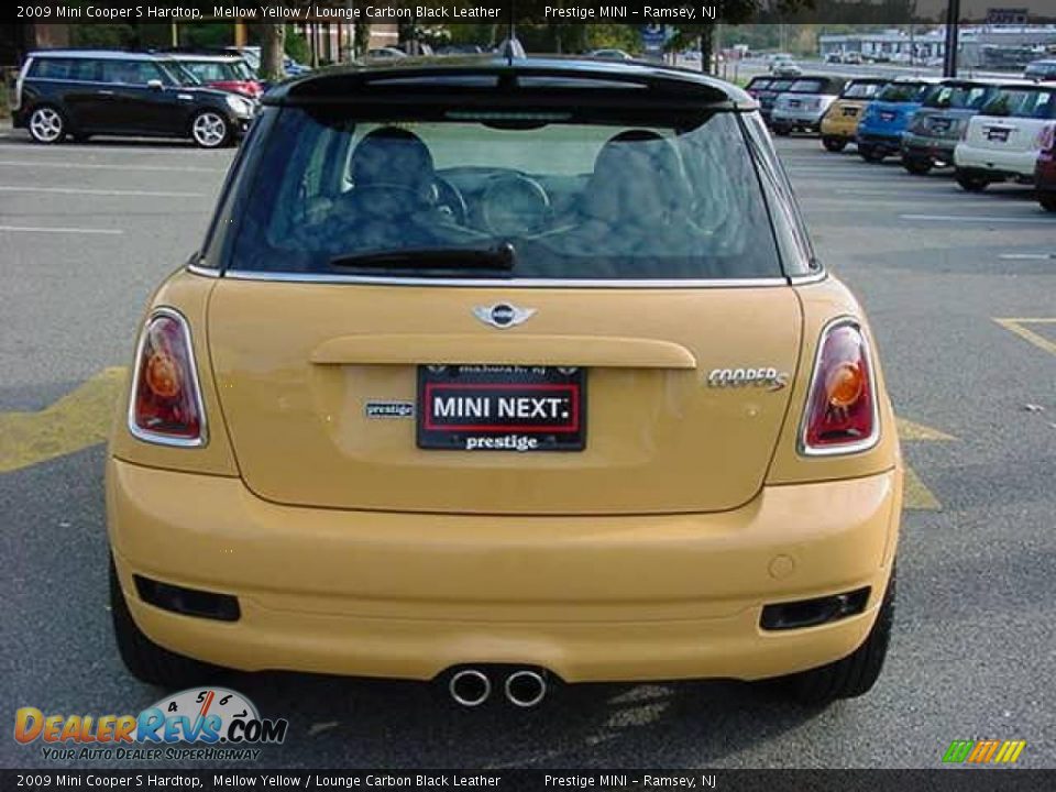 2009 Mini Cooper S Hardtop Mellow Yellow / Lounge Carbon Black Leather Photo #16