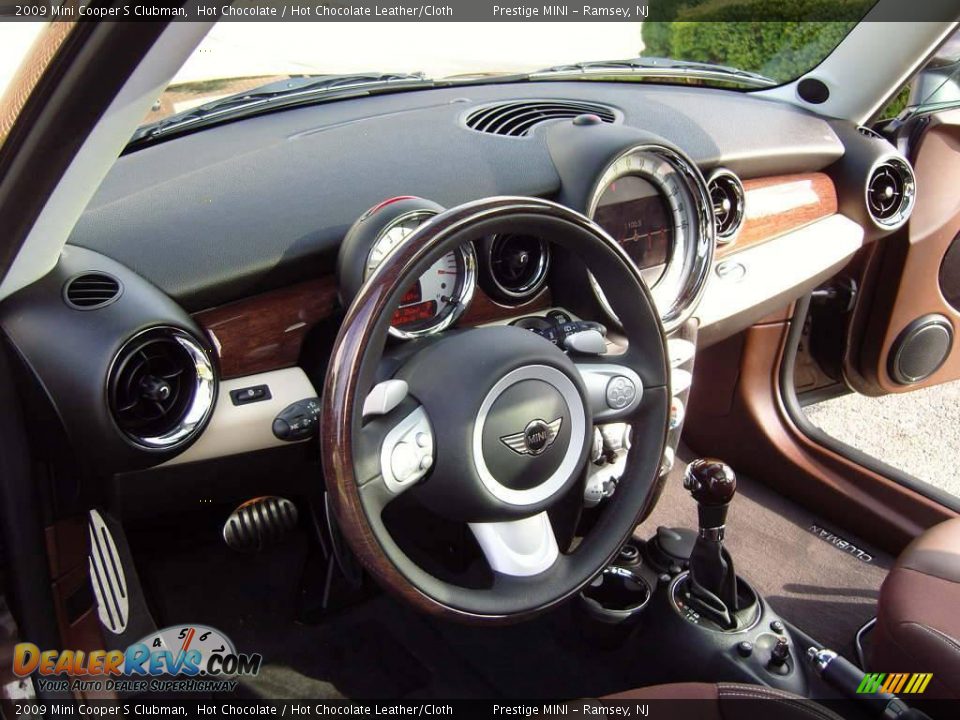 2009 Mini Cooper S Clubman Hot Chocolate / Hot Chocolate Leather/Cloth Photo #10