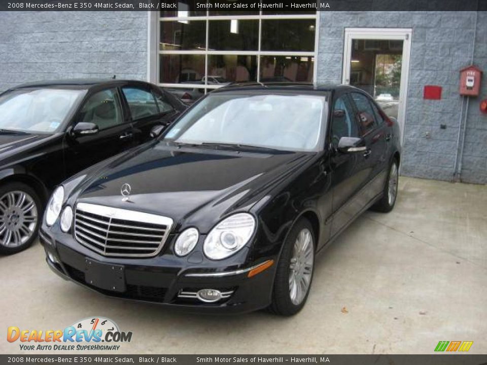 2008 Mercedes-Benz E 350 4Matic Sedan Black / Black Photo #1