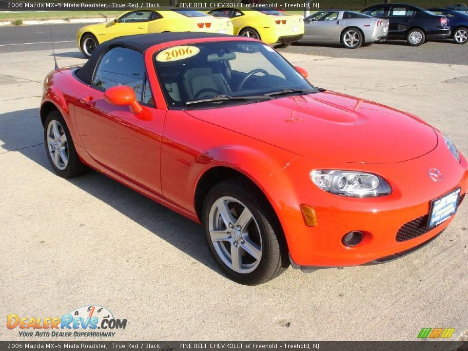 2006 Mazda MX-5 Miata Roadster True Red / Black Photo #2