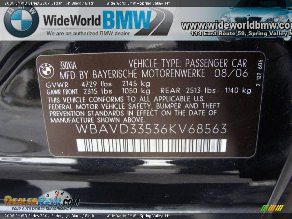 2006 BMW 3 Series 330xi Sedan Jet Black / Black Photo #15