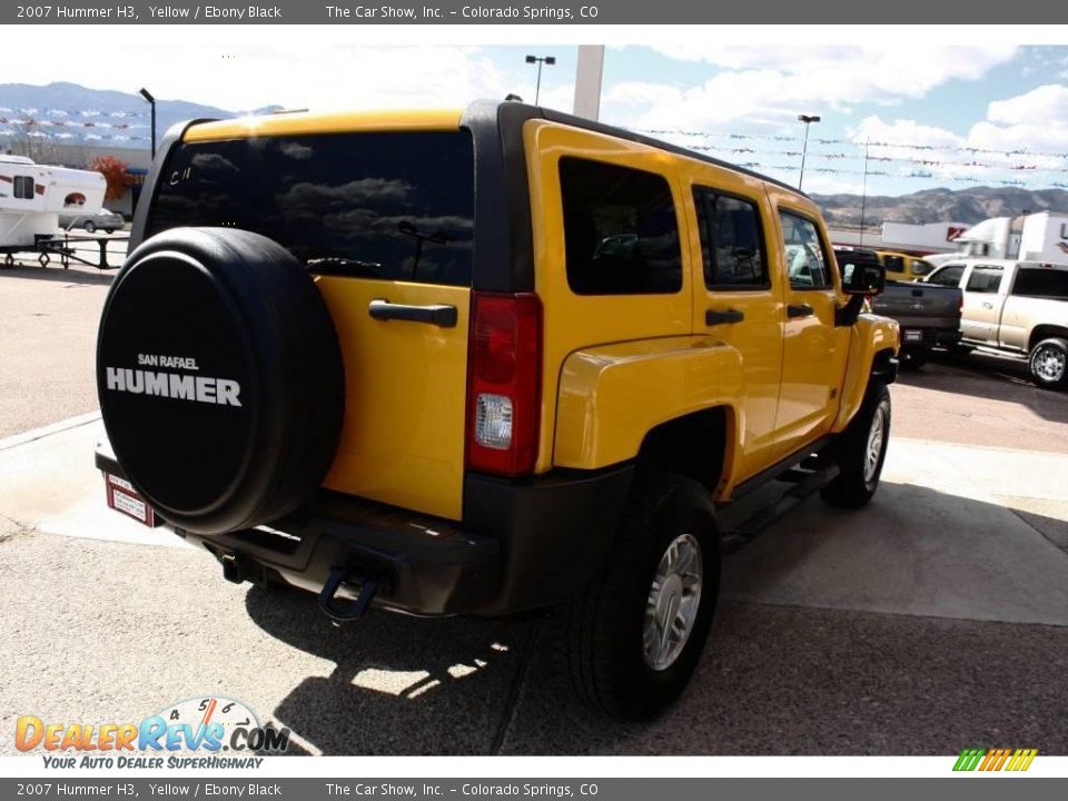2007 Hummer H3 Yellow / Ebony Black Photo #3