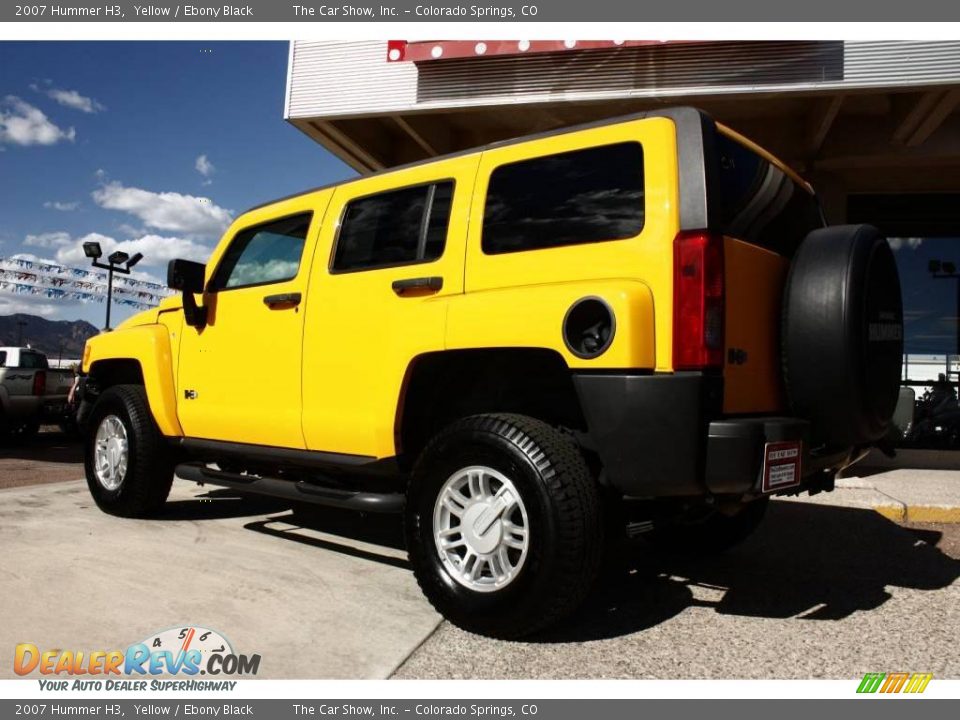 2007 Hummer H3 Yellow / Ebony Black Photo #4