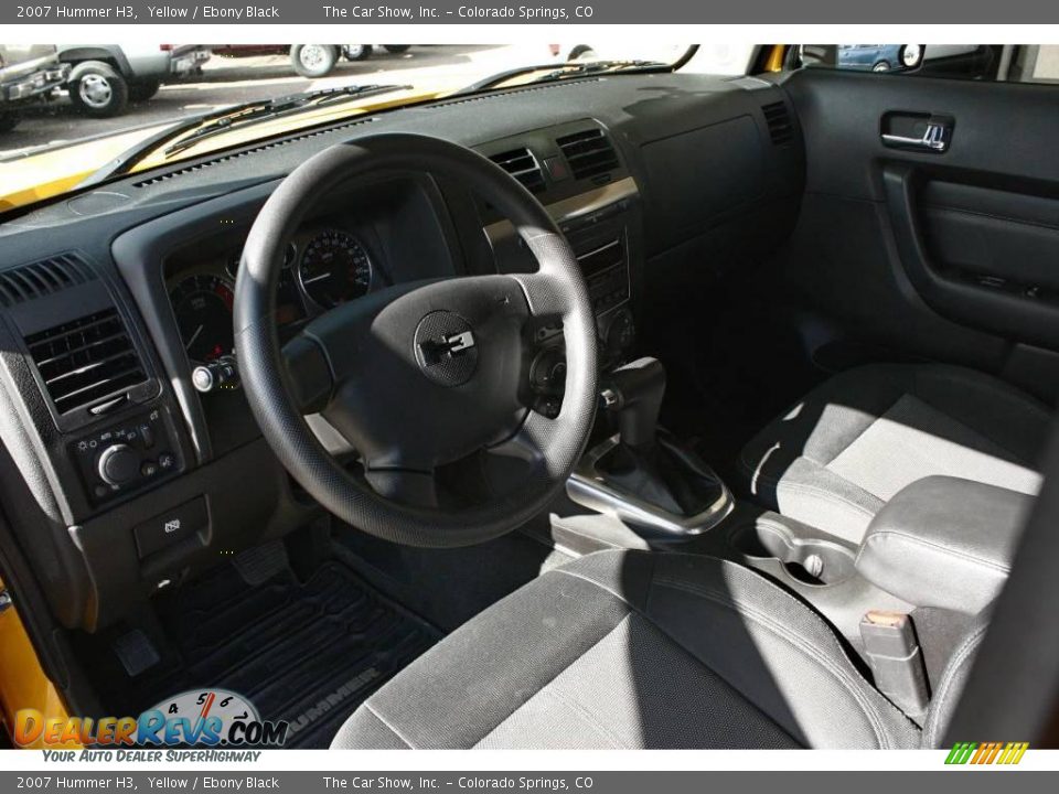 2007 Hummer H3 Yellow / Ebony Black Photo #7