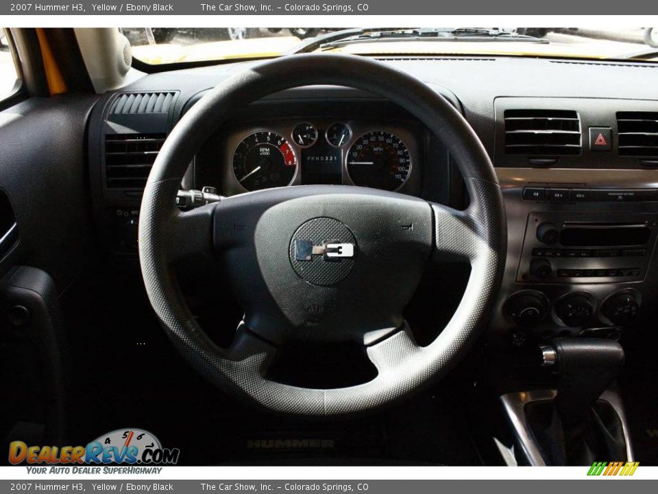 2007 Hummer H3 Yellow / Ebony Black Photo #8