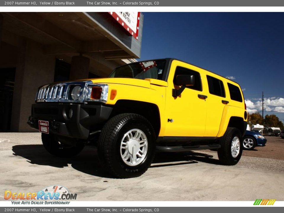 2007 Hummer H3 Yellow / Ebony Black Photo #16
