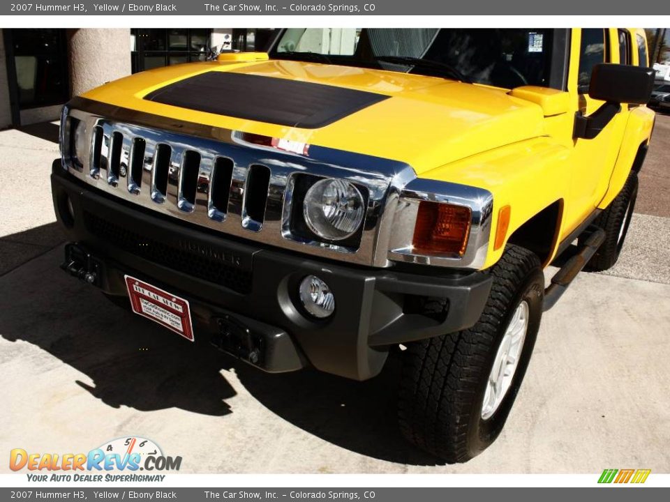 2007 Hummer H3 Yellow / Ebony Black Photo #17
