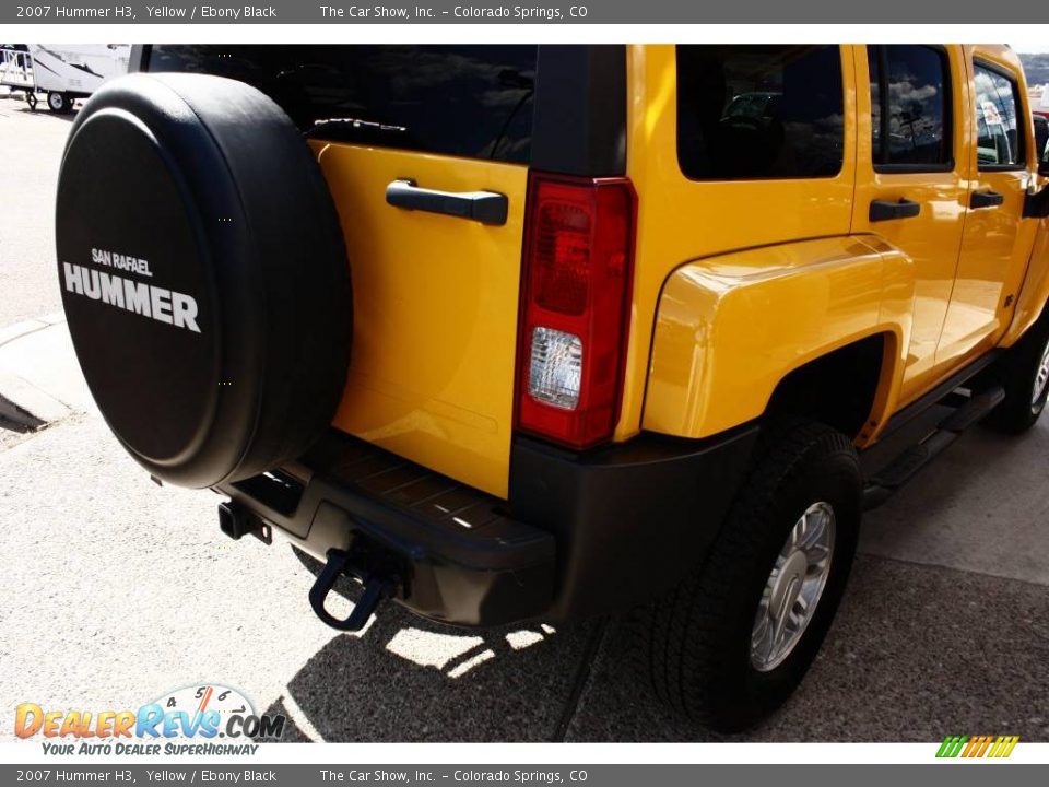 2007 Hummer H3 Yellow / Ebony Black Photo #19
