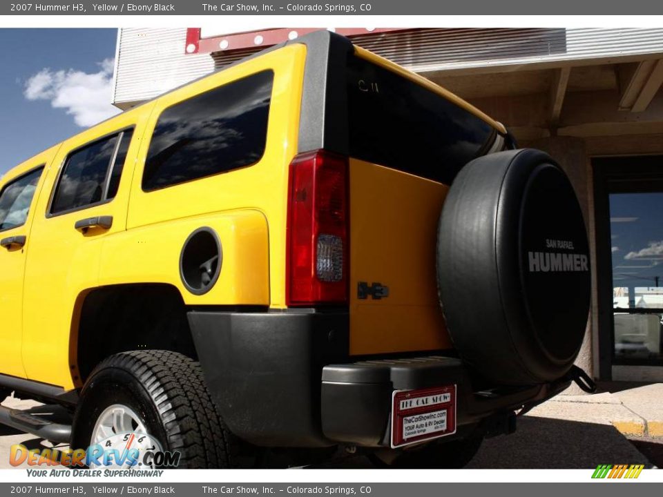 2007 Hummer H3 Yellow / Ebony Black Photo #20