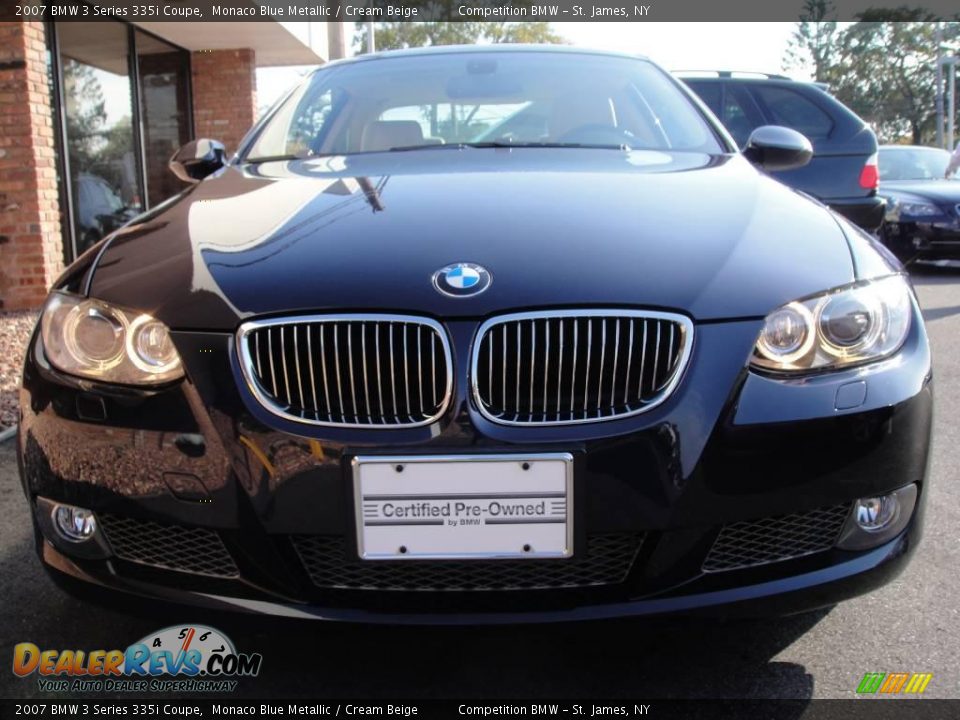 2007 BMW 3 Series 335i Coupe Monaco Blue Metallic / Cream Beige Photo #2