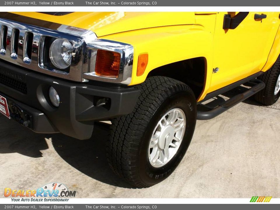 2007 Hummer H3 Yellow / Ebony Black Photo #22