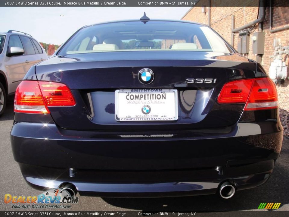 2007 BMW 3 Series 335i Coupe Monaco Blue Metallic / Cream Beige Photo #5