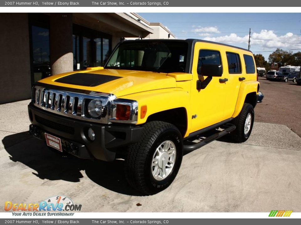 2007 Hummer H3 Yellow / Ebony Black Photo #24