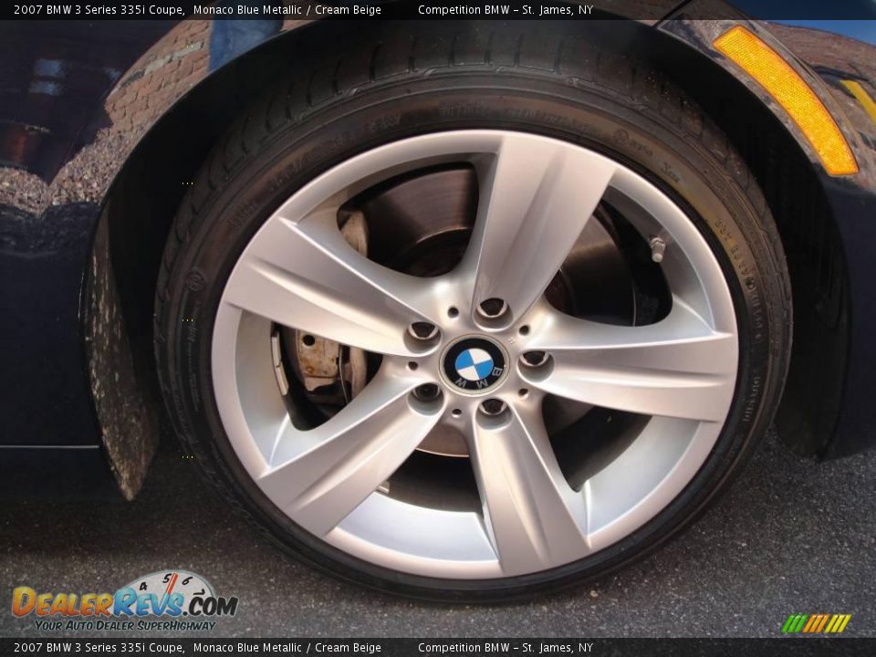 2007 BMW 3 Series 335i Coupe Monaco Blue Metallic / Cream Beige Photo #7