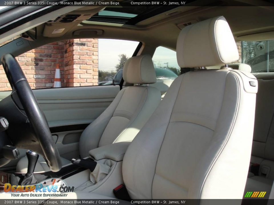 2007 BMW 3 Series 335i Coupe Monaco Blue Metallic / Cream Beige Photo #9