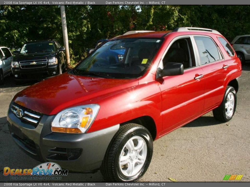 2008 Kia Sportage LX V6 4x4 Volcanic Red Metallic / Black Photo #1