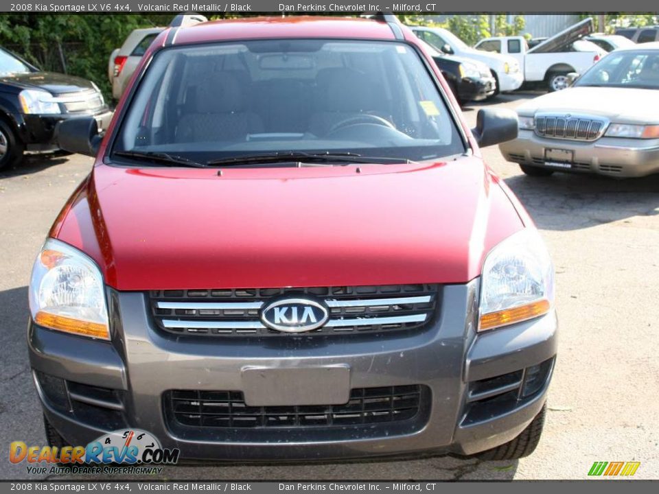 2008 Kia Sportage LX V6 4x4 Volcanic Red Metallic / Black Photo #2