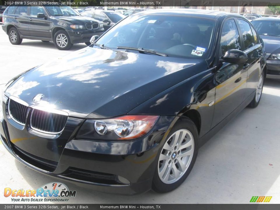 2007 BMW 3 Series 328i Sedan Jet Black / Black Photo #1