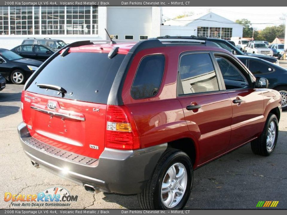 2008 Kia Sportage LX V6 4x4 Volcanic Red Metallic / Black Photo #5