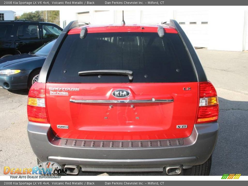 2008 Kia Sportage LX V6 4x4 Volcanic Red Metallic / Black Photo #7